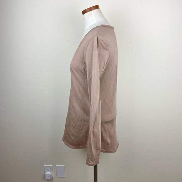 Bobi Jersey Long Sleeve V-Neck Boyfriend Tee - Picture 4 of 6